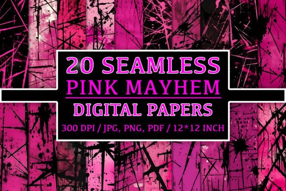 20 Seamless Pink Scratches Patterns