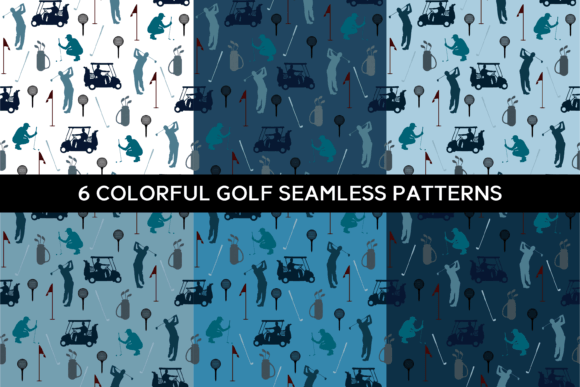 6 Colorful Golf Seamless Patterns: A Creative Resource for Designers and Entrepreneurs