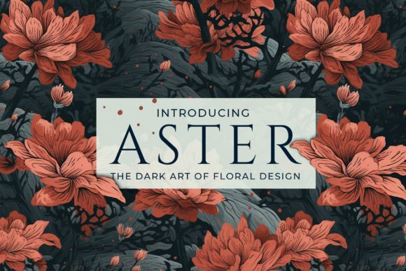 Aster - Seamless Gothic Flower Patterns