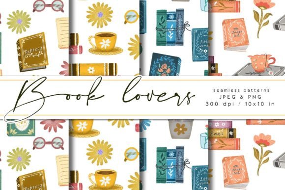 BOOK LOVER Seamless Patterns for Creative Design