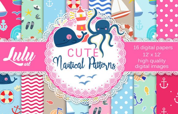 Cute Nautical Patterns Freebie: A Creative Resource for Designers and Enthusiasts