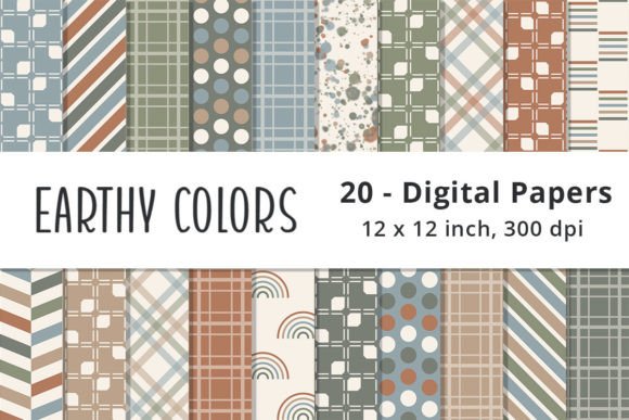 Earth Tones Digital Scrapbook Patterns: A Versatile Resource for Creative Designers