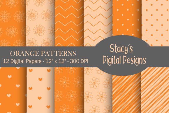 Exploring the Versatility of Orange Digital Papers with Orange Patterns
