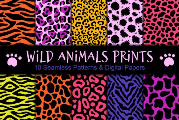 Exploring the World of Wild Animals Prints, Skins, Patterns Set: A Creative Resource for Designers and Artists