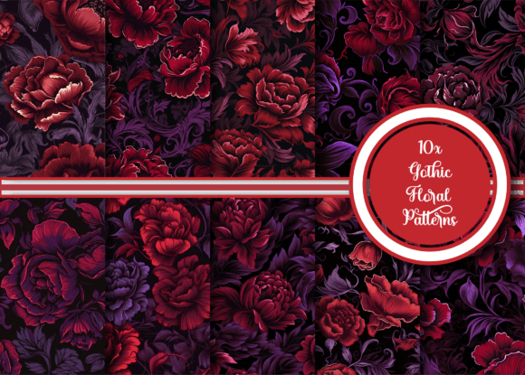 Gothic Floral Patterns Collection