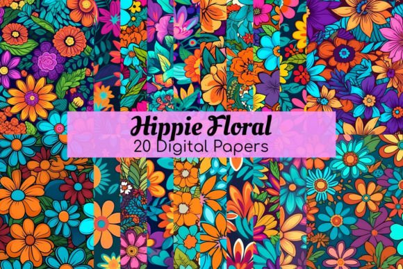 Hippie Floral Bright Flower Patterns