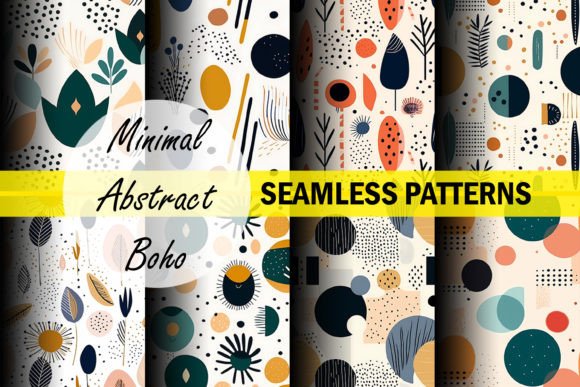 Minimal Abstract, Boho Seamless Patterns: A Modern Twist on Bohemian Design