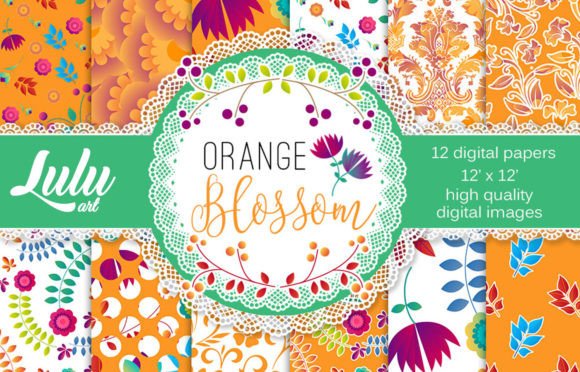Orange Blossom Patterns: A Digital Design Resource for Creativity and Efficiency