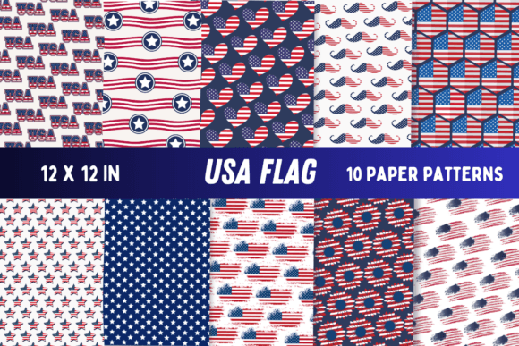 Seamless USA Flag Patterns for Creative Projects