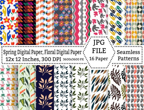 Spring Floral Patterns Paper Blooming