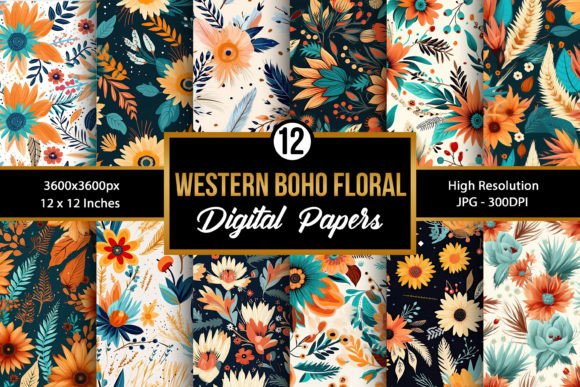 Western Boho Flowers Seamless Patterns: A Guide to Creative Design and Craft Projects