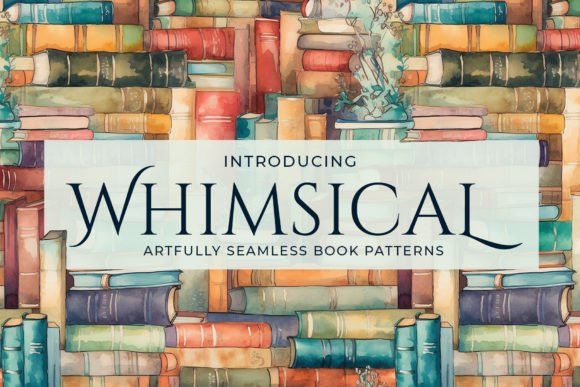 Whimsical Seamless Patterns of Books